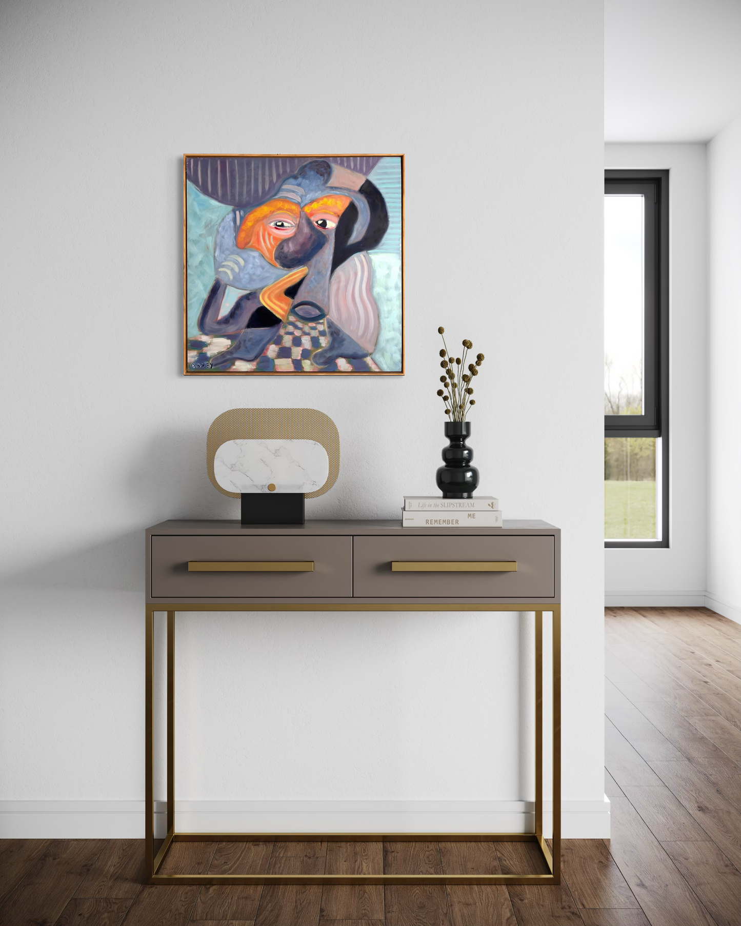 The Pizza Chef - 60cm x 60cm - Framed Original Oil Painting