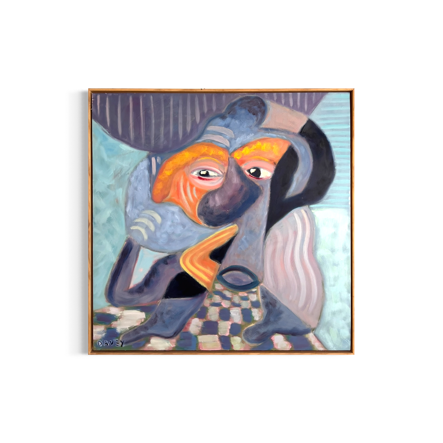 The Pizza Chef - 60cm x 60cm - Framed Original Oil Painting