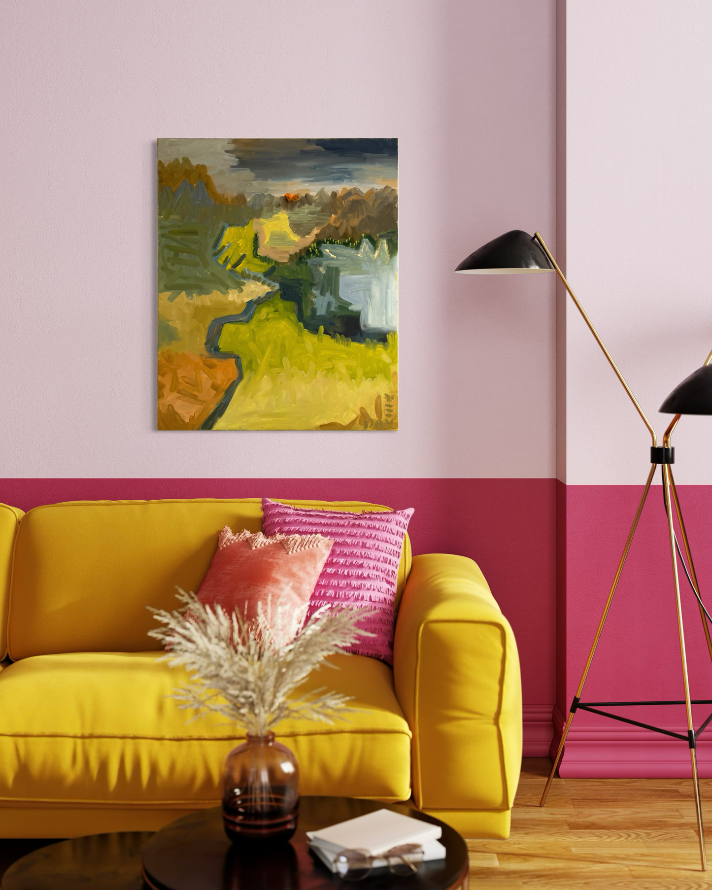 The Valley In Which The War Began - 71cm x 84cm - Original Oil Painting on Canvas