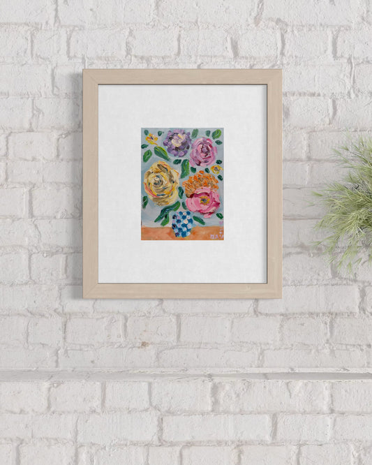 Pocket Posies 2 - 15cm x 20cm - Original Oil Painting on Arches Oil Paper - Unframed