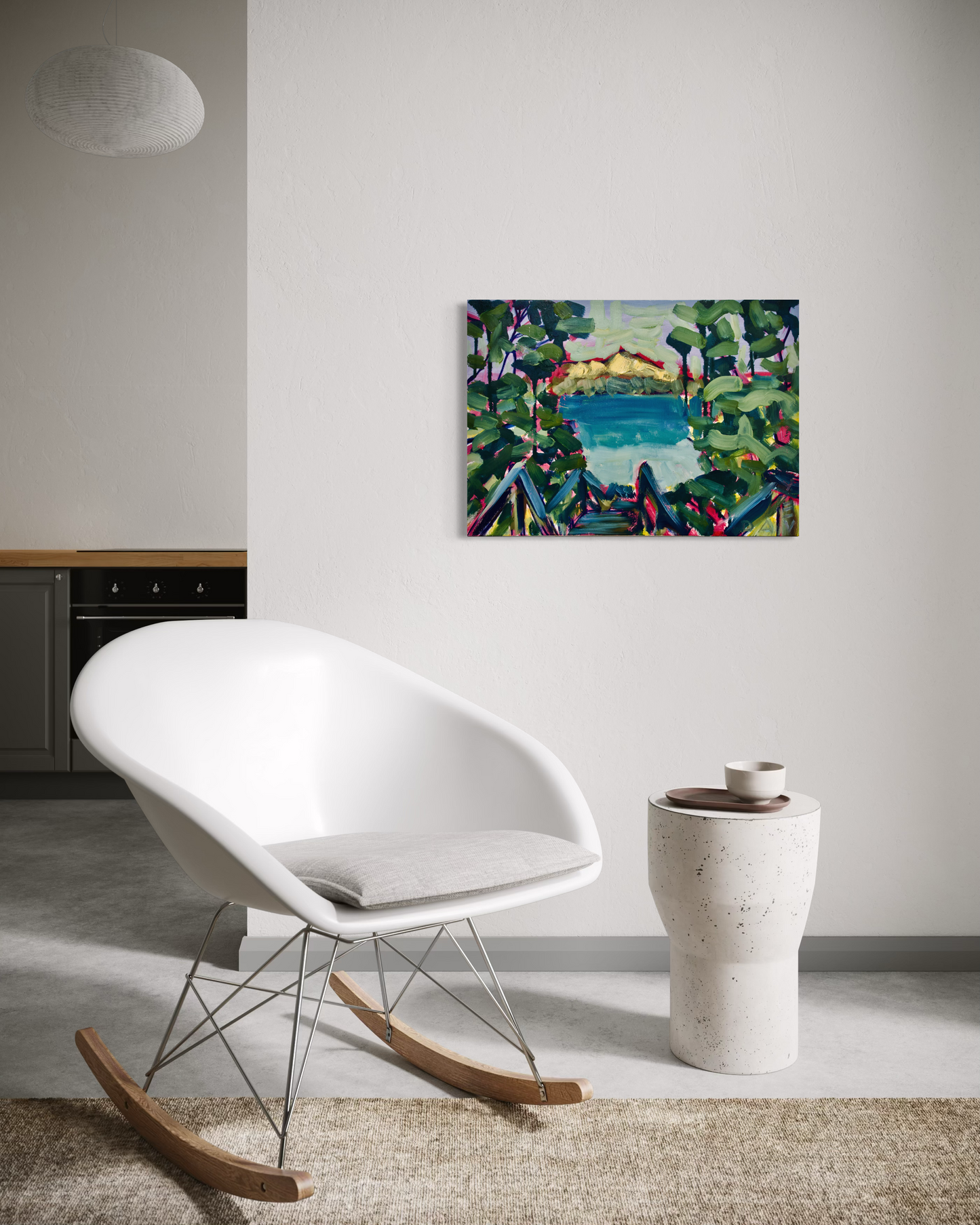 The Glow from Shelter Island -  50cm x 70cm - Original Oil on Canvas