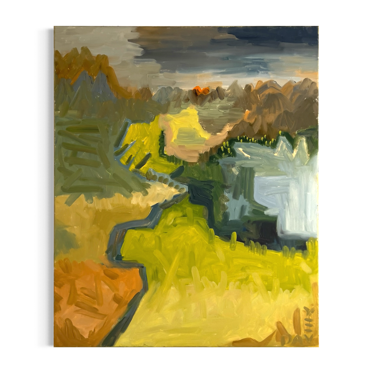The Valley In Which The War Began - 71cm x 84cm - Original Oil Painting on Canvas