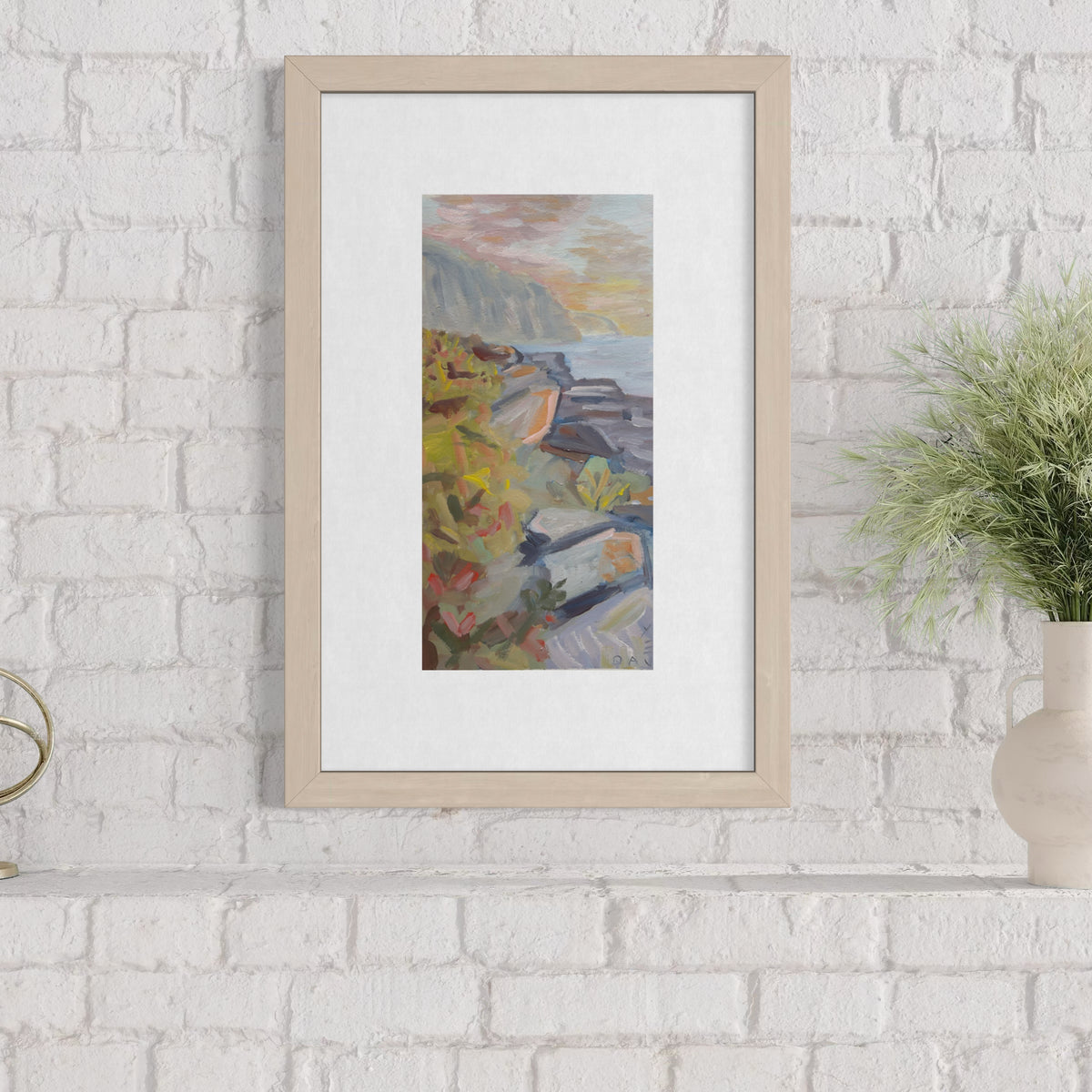 From Lights to Backbeach -  19cm x 36cm - Original Oil Painting on Arches Oil Paper - Unframed