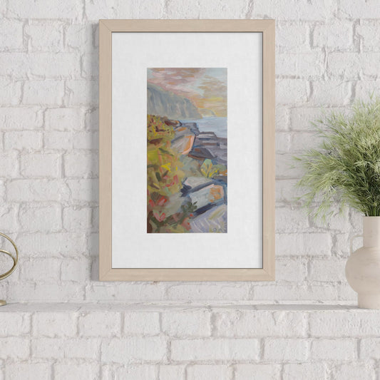 From Lights to Backbeach -  19cm x 36cm - Original Oil Painting on Arches Oil Paper - Unframed