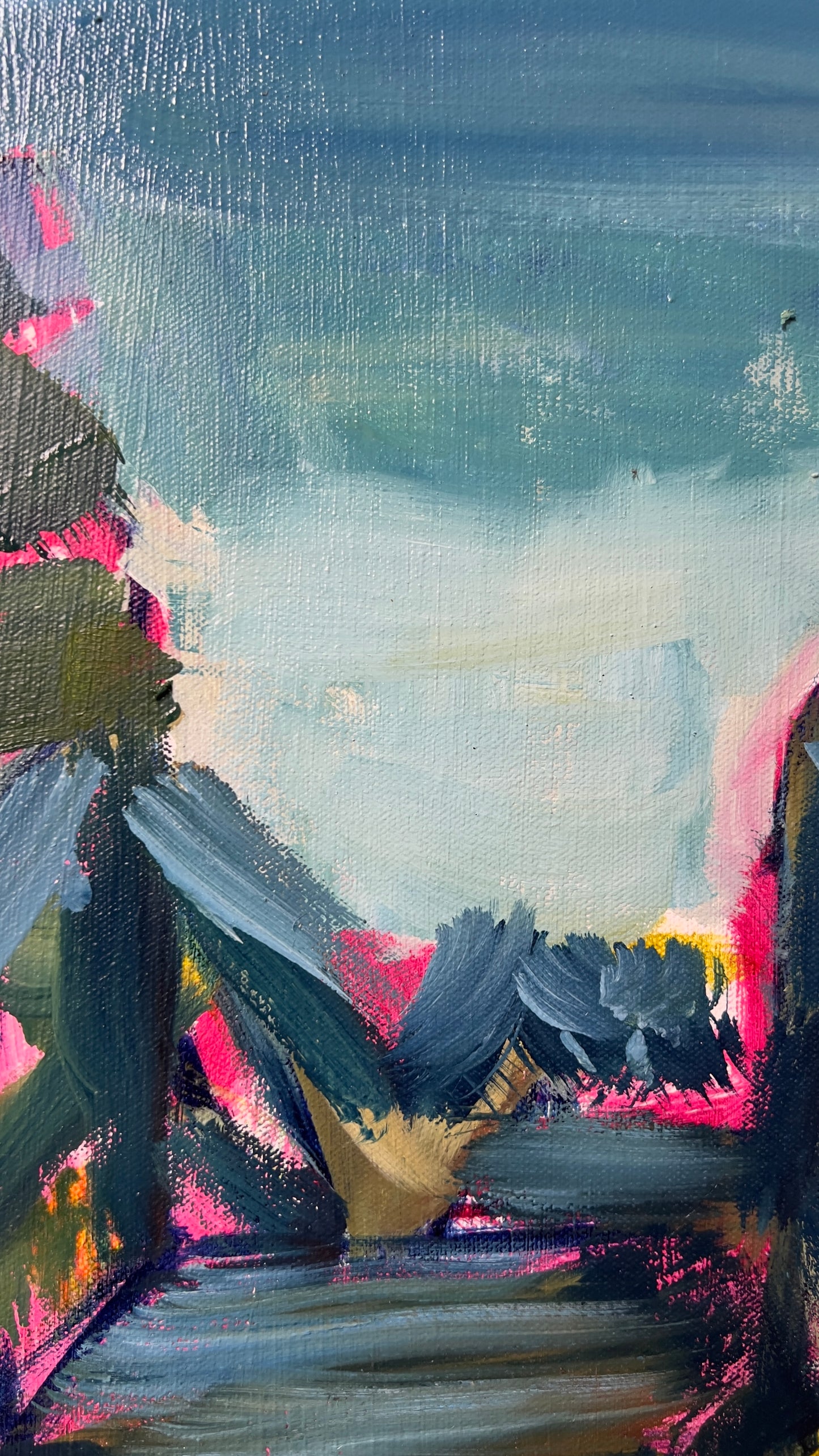 The Glow from Shelter Island -  50cm x 70cm - Original Oil on Canvas