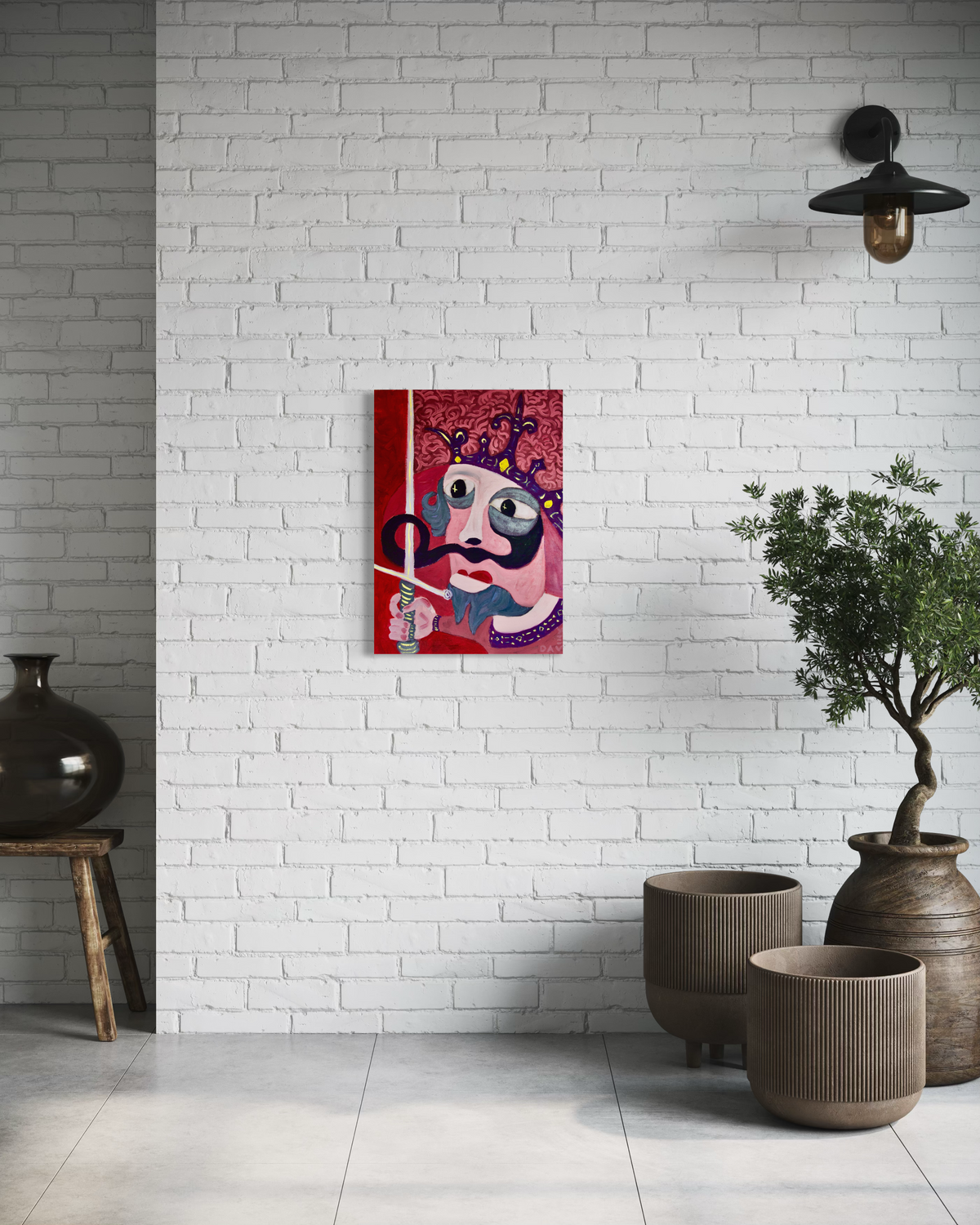 The King Who Ruled with Empathy - Original Oil on Canvas - Oil on Canvas - 70cm x 50cm