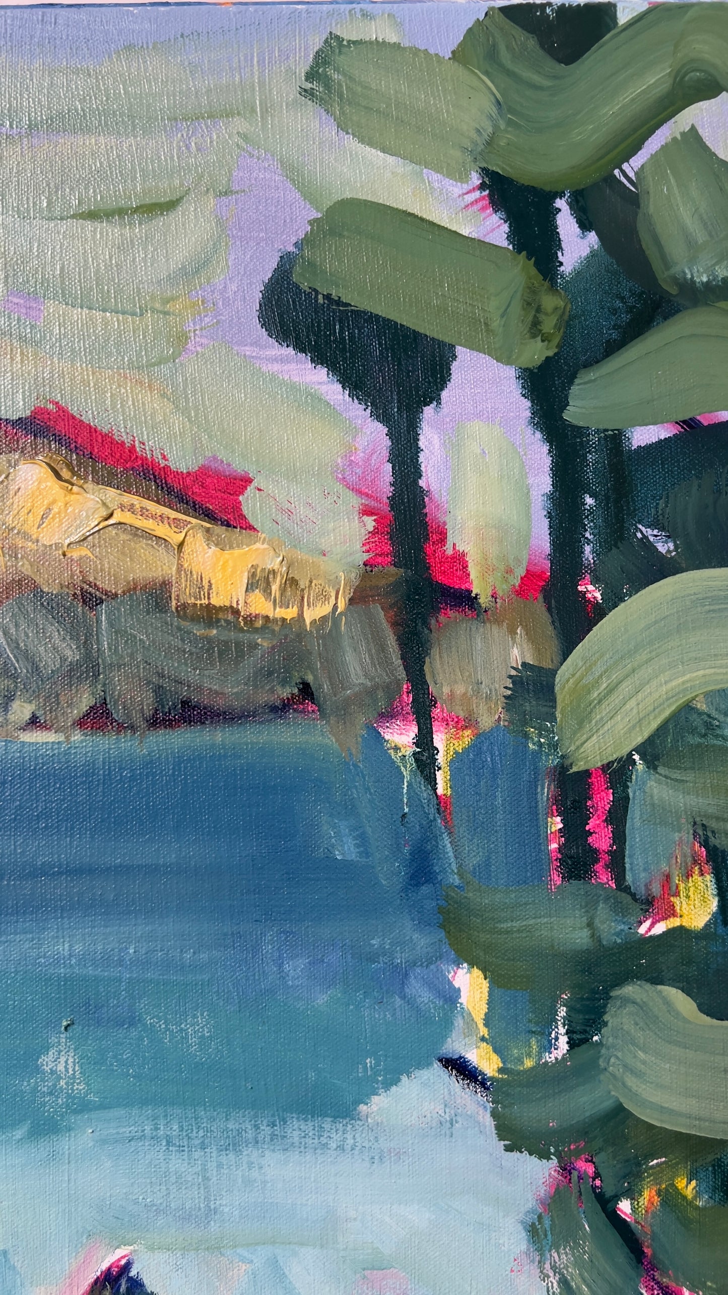 The Glow from Shelter Island -  50cm x 70cm - Original Oil on Canvas