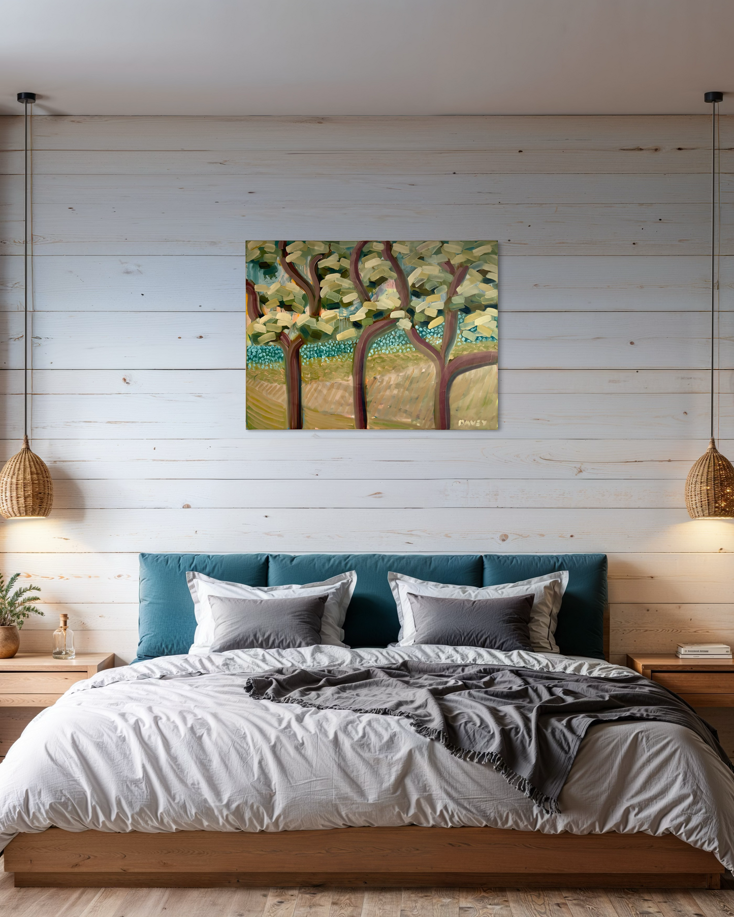 Solstice Through The Redgums - 120cm x 90cm - Original Oil Painting on Canvas