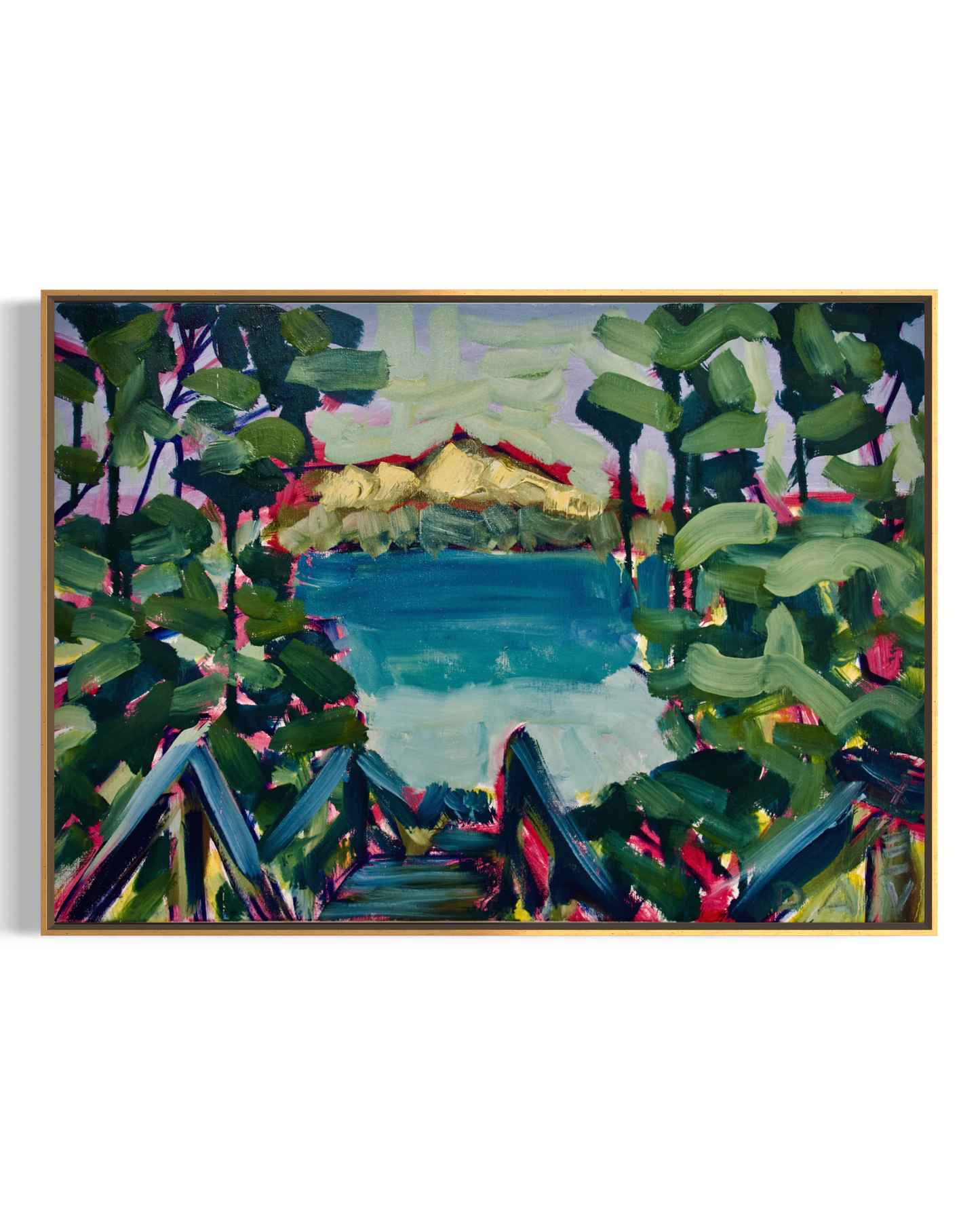 The Glow from Shelter Island -  50cm x 70cm - Original Oil on Canvas