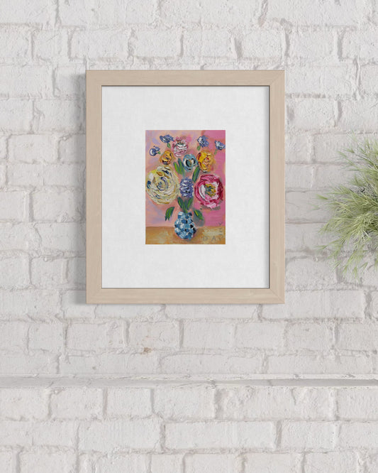 Pocket Posies 4 - 15cm x 20cm - Original Oil Painting on Arches Oil Paper - Unframed