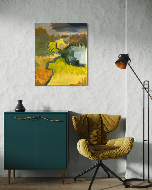 The Valley In Which The War Began - 71cm x 84cm - Original Oil Painting on Canvas