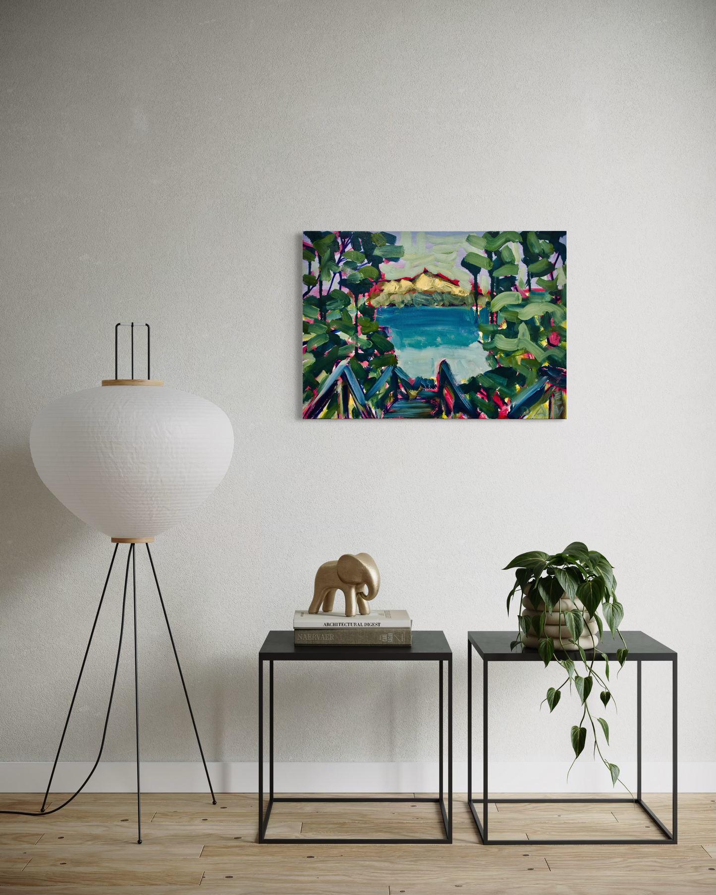 The Glow from Shelter Island -  50cm x 70cm - Original Oil on Canvas