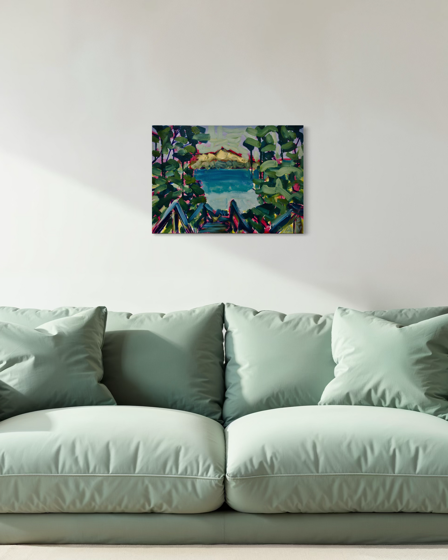 The Glow from Shelter Island -  50cm x 70cm - Original Oil on Canvas