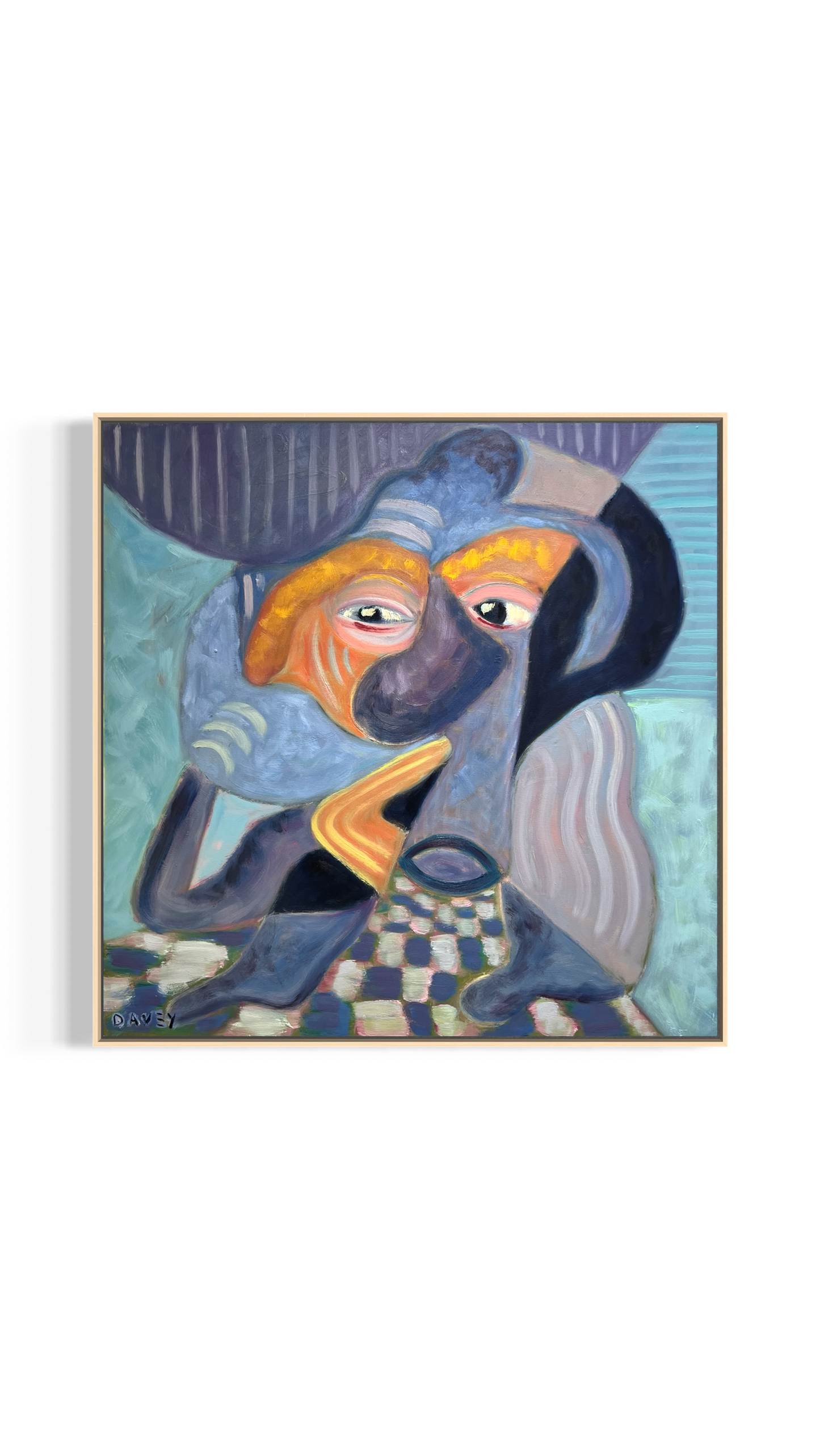 The Pizza Chef - 60cm x 60cm - Framed Original Oil Painting